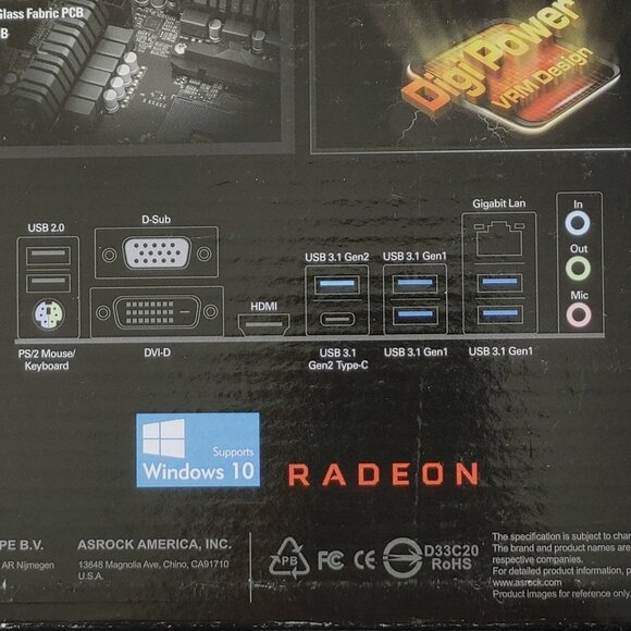 ASRock B450M Pro4 AMD Socket AM4 Motherboard OPEN BOX - Picture 3 of 13